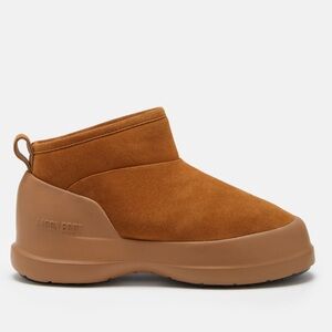 Moon Boot Luna LowSuede Chunky Rubber Sole Faux Fur Ambidextrous Boots NIB 41